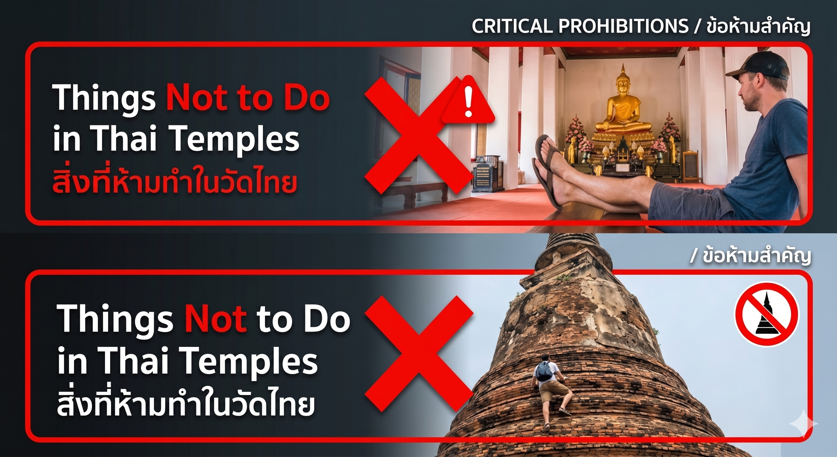 สิ่งที่ห้ามทำในวัดไทย